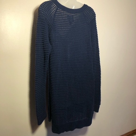 XL AMERICAN EAGLE Navy Blue V-Neck Jegging Sweater - Picture 5 of 8